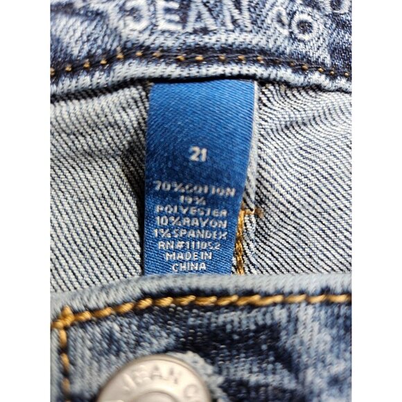 (3/$35) Arizona Jean Co Size 21 Distressed High Rise Curvy Denim Blue Mom Jeans - Picture 5 of 11